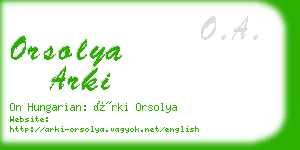 orsolya arki business card